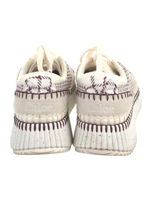 Chloé Animal Print Whipstitch Trim Sneakers