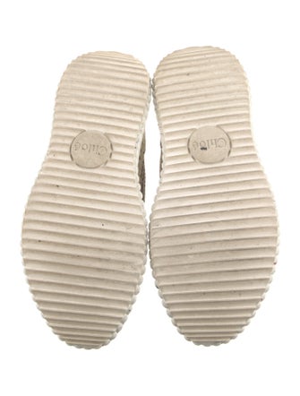 Chloé Animal Print Whipstitch Trim Sneakers