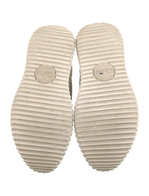 Chloé Animal Print Whipstitch Trim Sneakers