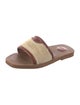 Chloé Shearling Whipstitch Trim Slides