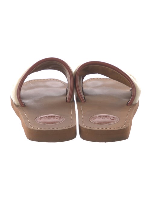 Chloé Shearling Whipstitch Trim Slides