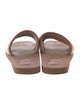 Chloé Shearling Whipstitch Trim Slides
