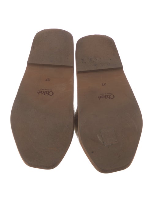 Chloé Shearling Whipstitch Trim Slides