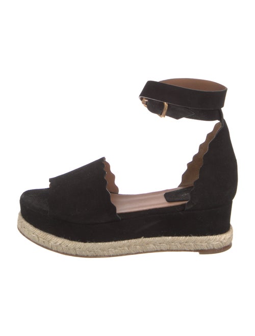 Chloé Suede Scalloped Accent Espadrilles