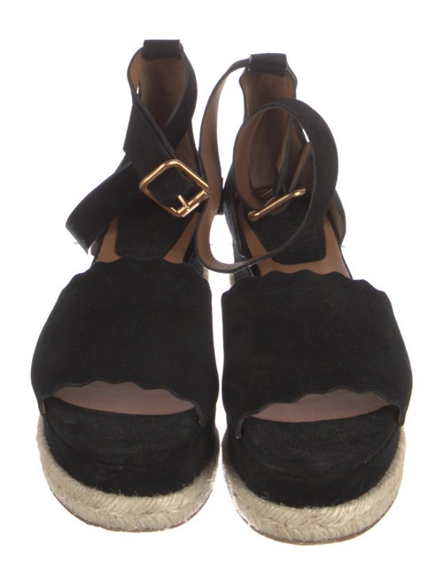 Chloé Suede Scalloped Accent Espadrilles