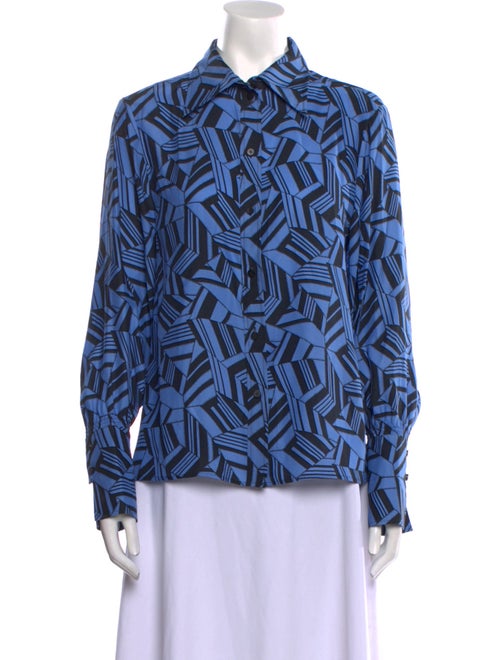 Chloé Silk Printed Button-Up Top