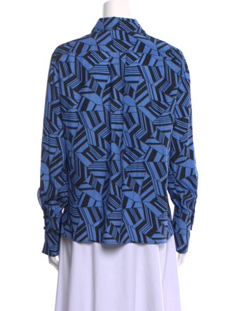 Chloé Silk Printed Button-Up Top