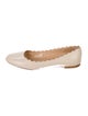 Chloé Leather Scalloped Accent Ballet Flats