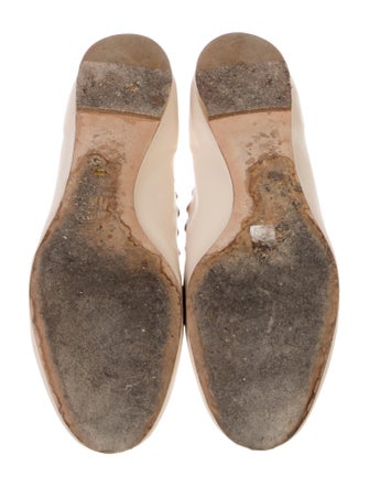 Chloé Leather Scalloped Accent Ballet Flats