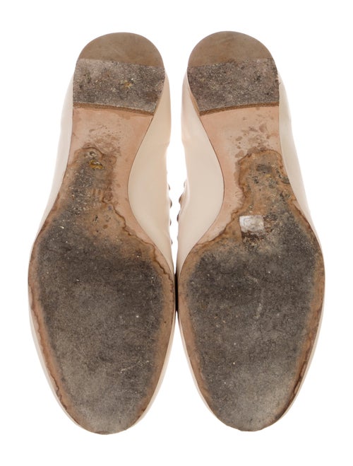 Chloé Leather Scalloped Accent Ballet Flats