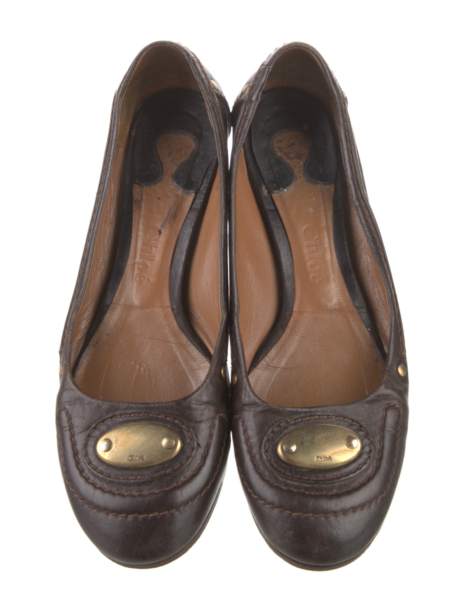 Chloé Leather Animal Print Flats