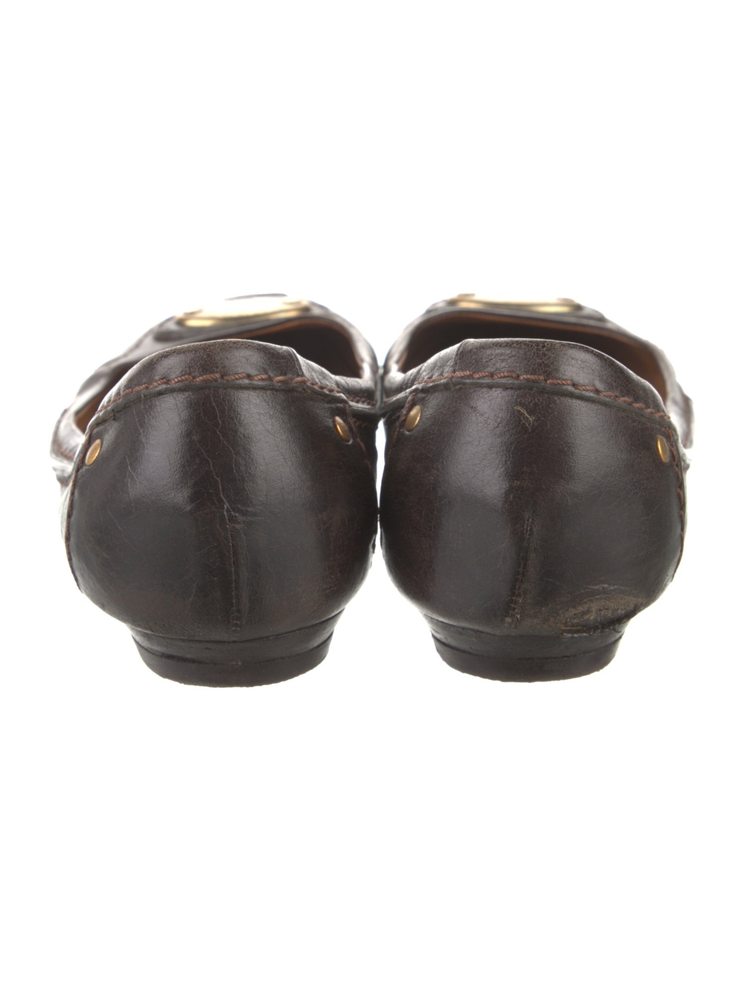 Chloé Leather Animal Print Flats