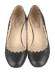Chloé Leather Scalloped Accent Pumps