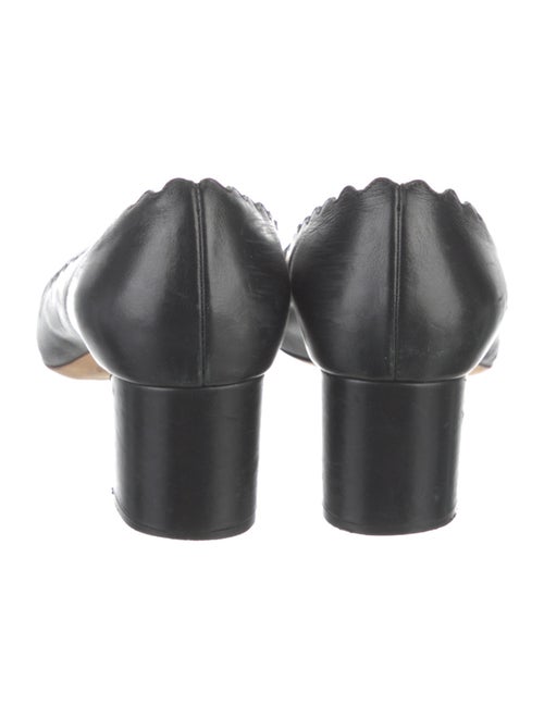 Chloé Leather Scalloped Accent Pumps