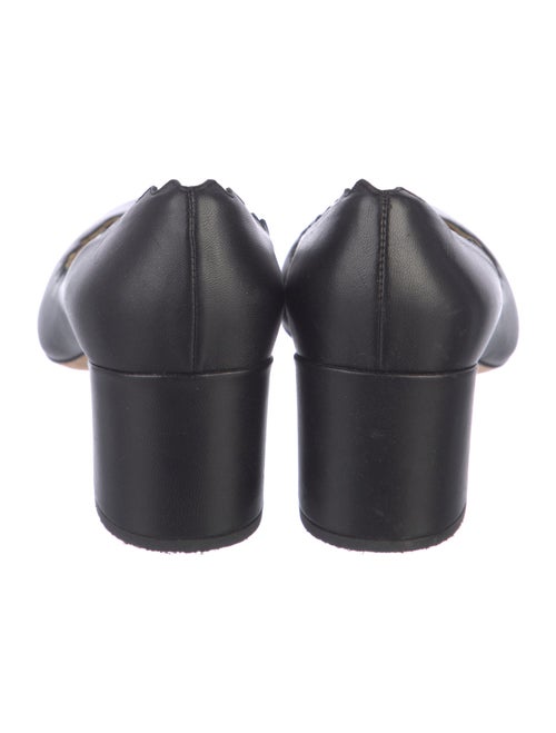 Chloé Leather Scalloped Accent Pumps