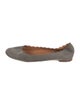 Chloé Suede Scalloped Accent Ballet Flats