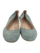 Chloé Suede Scalloped Accent Ballet Flats