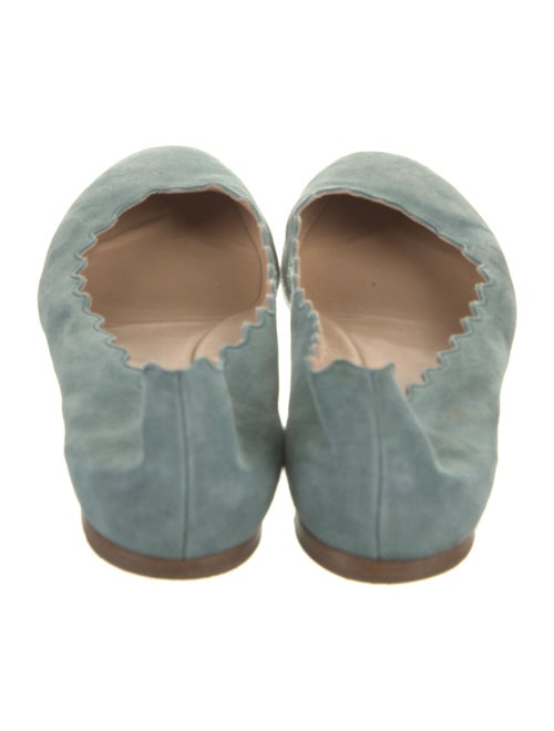 Chloé Suede Scalloped Accent Ballet Flats