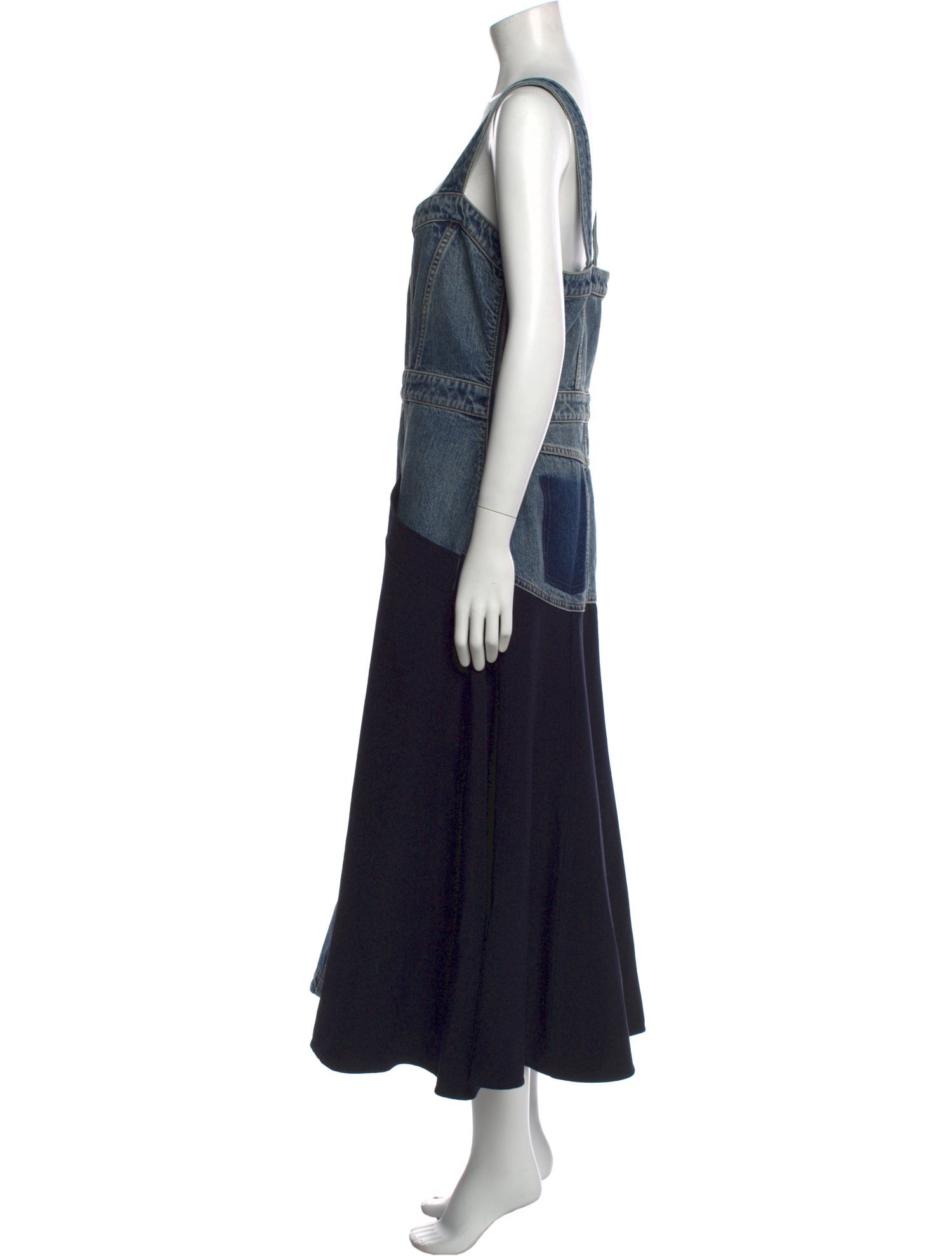 Chloé Square Neckline Long Dress