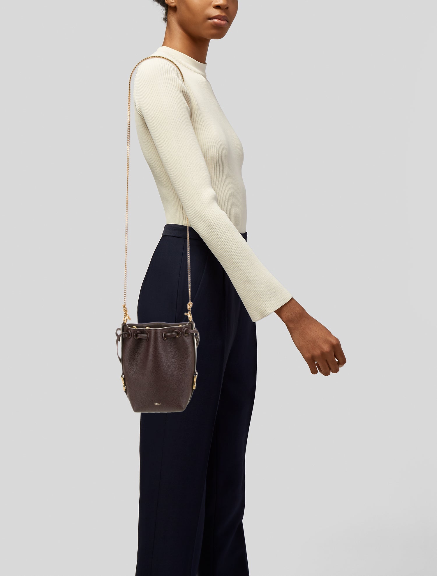 Chloé Leather Bucket Bag 2023