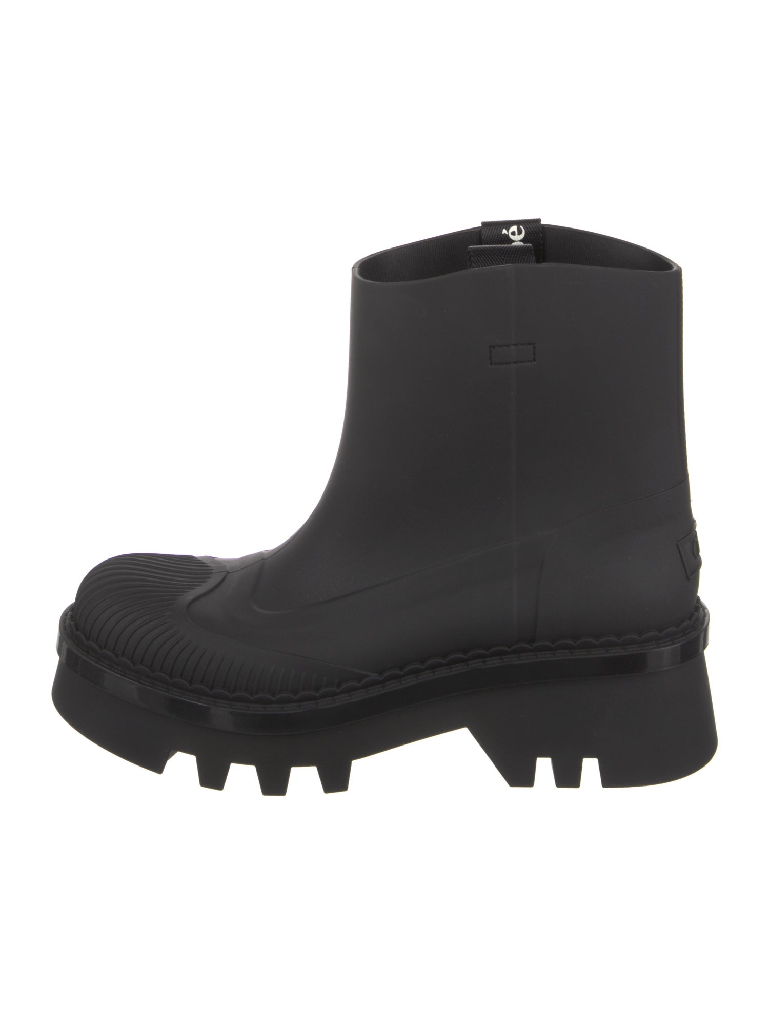 Chloé Rubber Scalloped Accent Rain Boots