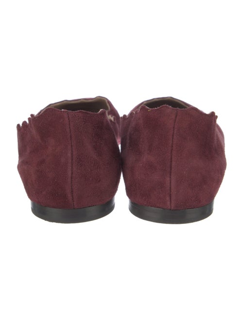 Chloé Suede Scalloped Accent Ballet Flats