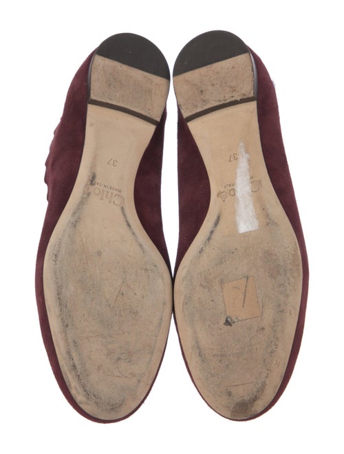 Chloé Suede Scalloped Accent Ballet Flats
