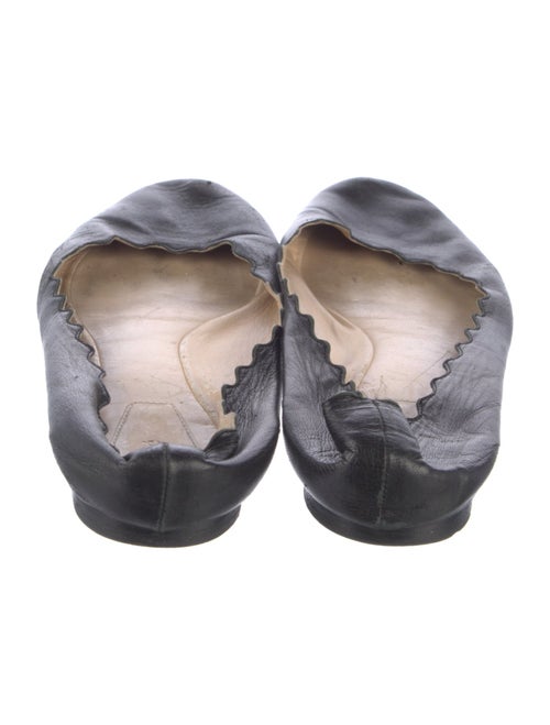 Chloé Leather Scalloped Accent Ballet Flats