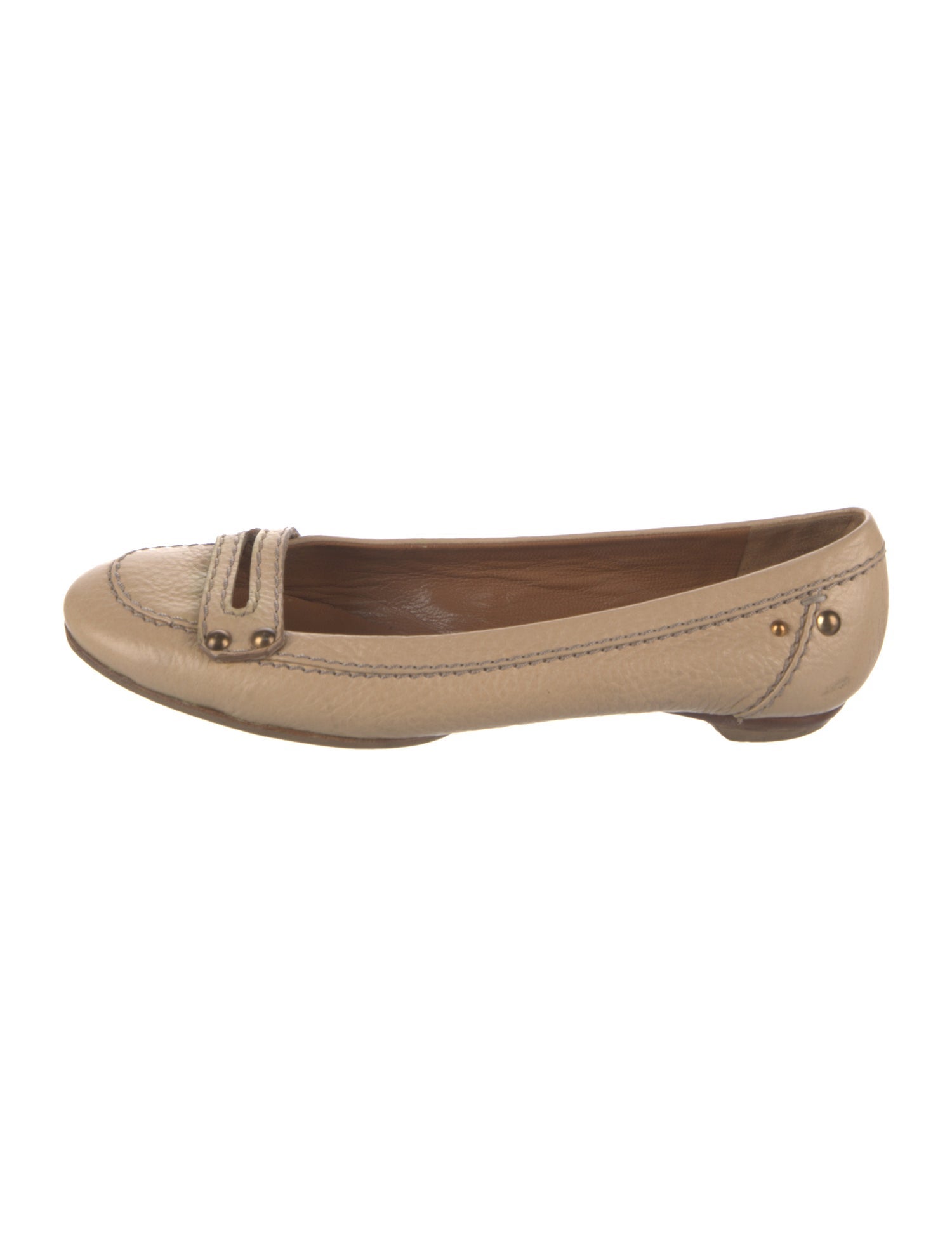 Chloé Leather Lasercut Accents Ballet Flats