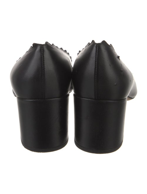 Chloé Leather Scalloped Accent Pumps