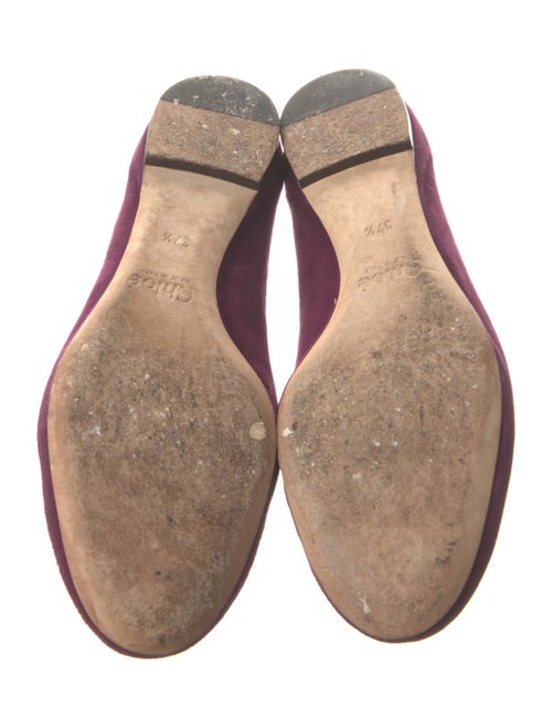 Chloé Suede Scalloped Accent Ballet Flats