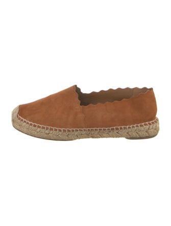 Chloé Suede Scalloped Accent Espadrilles