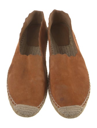 Chloé Suede Scalloped Accent Espadrilles