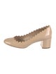 Chloé Patent Leather Scalloped Accent Pumps
