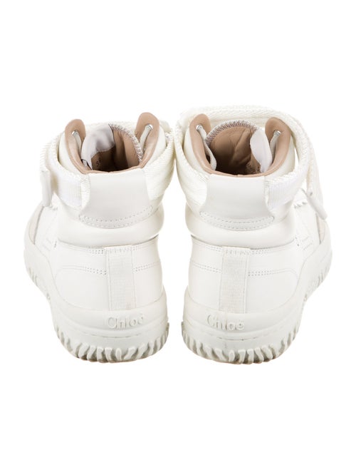 Chloé Leather Scalloped Accent Sneakers