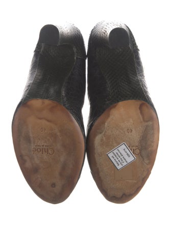 Chloé Leather Animal Print Pumps