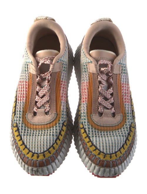 Chloé Printed Whipstitch Trim Sneakers
