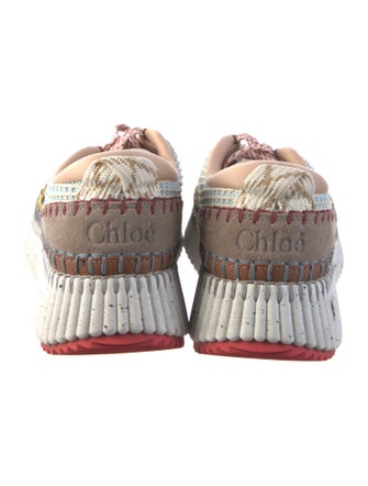 Chloé Printed Whipstitch Trim Sneakers