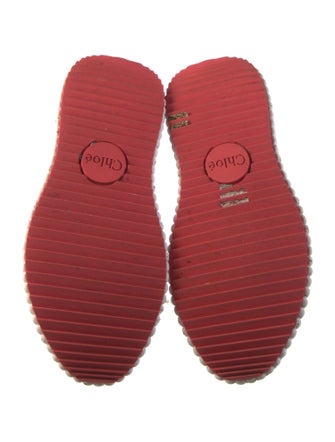 Chloé Printed Whipstitch Trim Sneakers