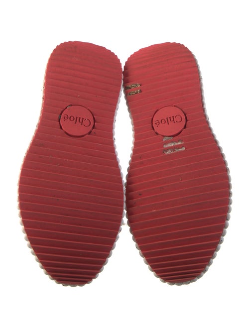 Chloé Printed Whipstitch Trim Sneakers