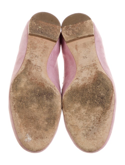 Chloé Suede Scalloped Accent Ballet Flats