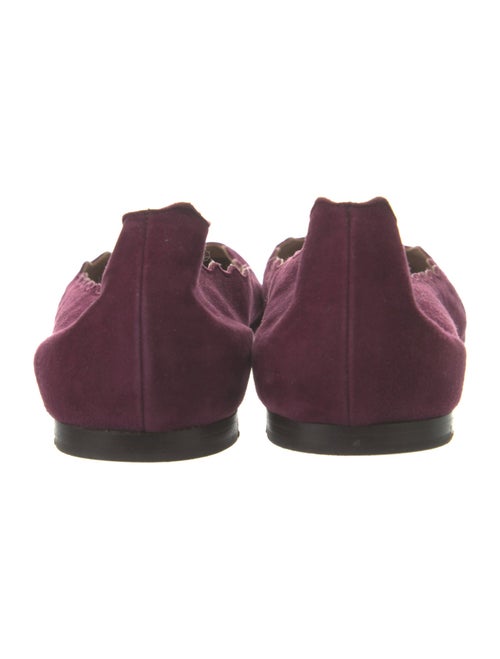 Chloé Suede Scalloped Accent Ballet Flats