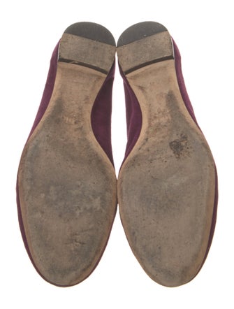 Chloé Suede Scalloped Accent Ballet Flats