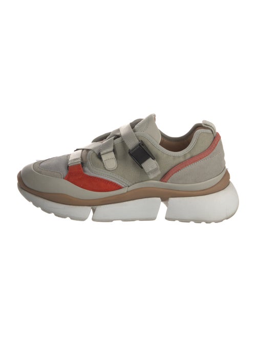 Chloé Colorblock Pattern Mesh Accents Athletic Sneakers