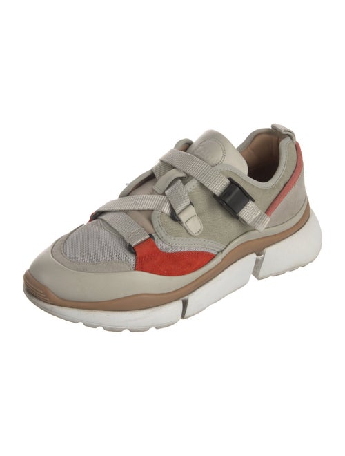 Chloé Colorblock Pattern Mesh Accents Athletic Sneakers