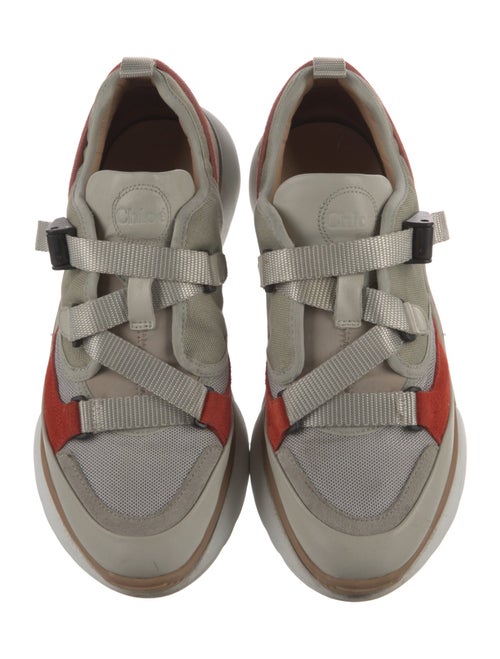 Chloé Colorblock Pattern Mesh Accents Athletic Sneakers