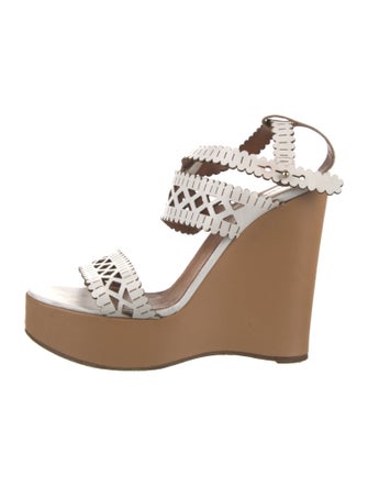 Chloé Leather Animal Print Slingback Sandals