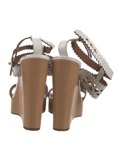 Chloé Leather Animal Print Slingback Sandals