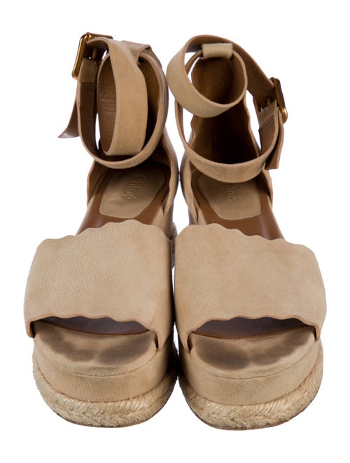 Chloé Suede Scalloped Accent Espadrilles