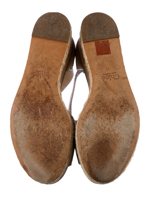 Chloé Suede Scalloped Accent Espadrilles